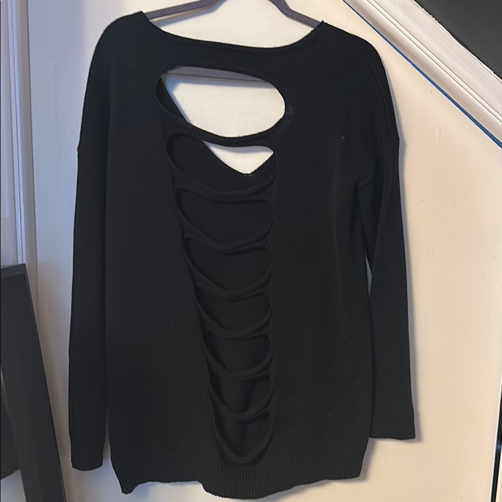 Express Black Cut-Out Sweater